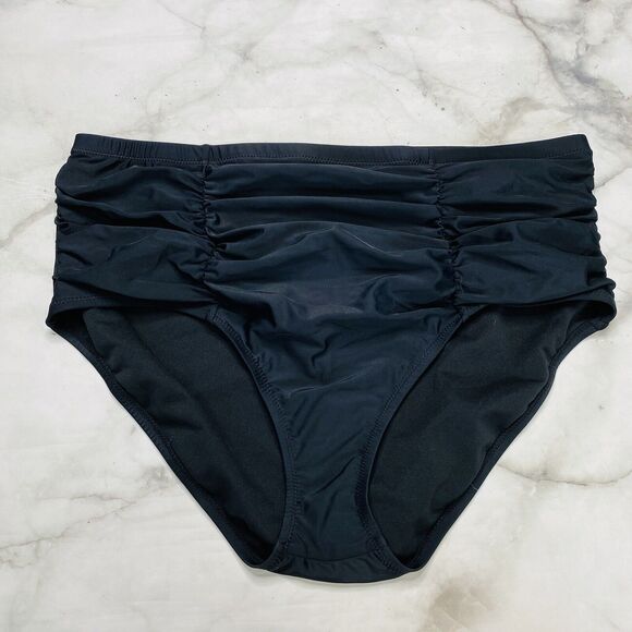 Raisins Curve Samba High Waist Swim Bottoms Black Size 24W Slimming New - Picture 1 of 6